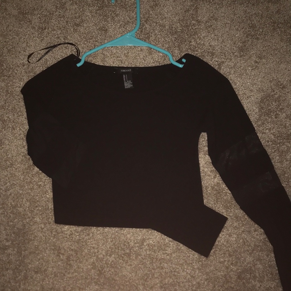 Forever 21 long sleeve crop top